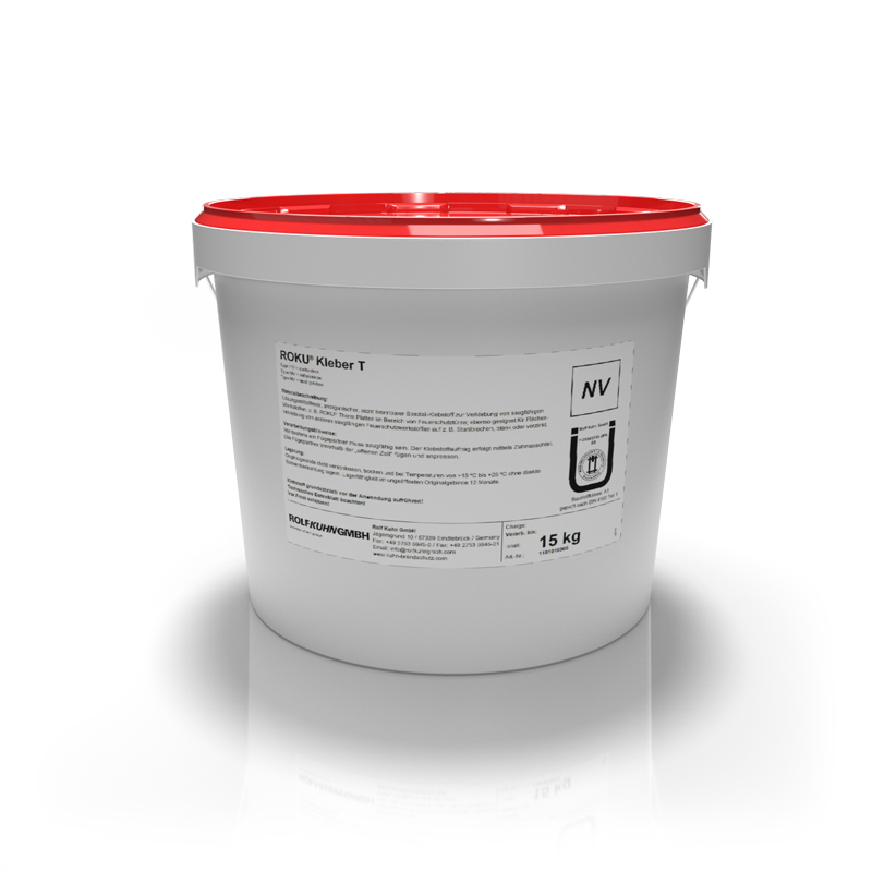 A bucket of Glue ROKU with extremely high heat resistance up to +800 °C.